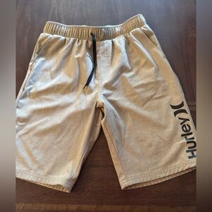 Hurley Kids Tan Shorts with Logo